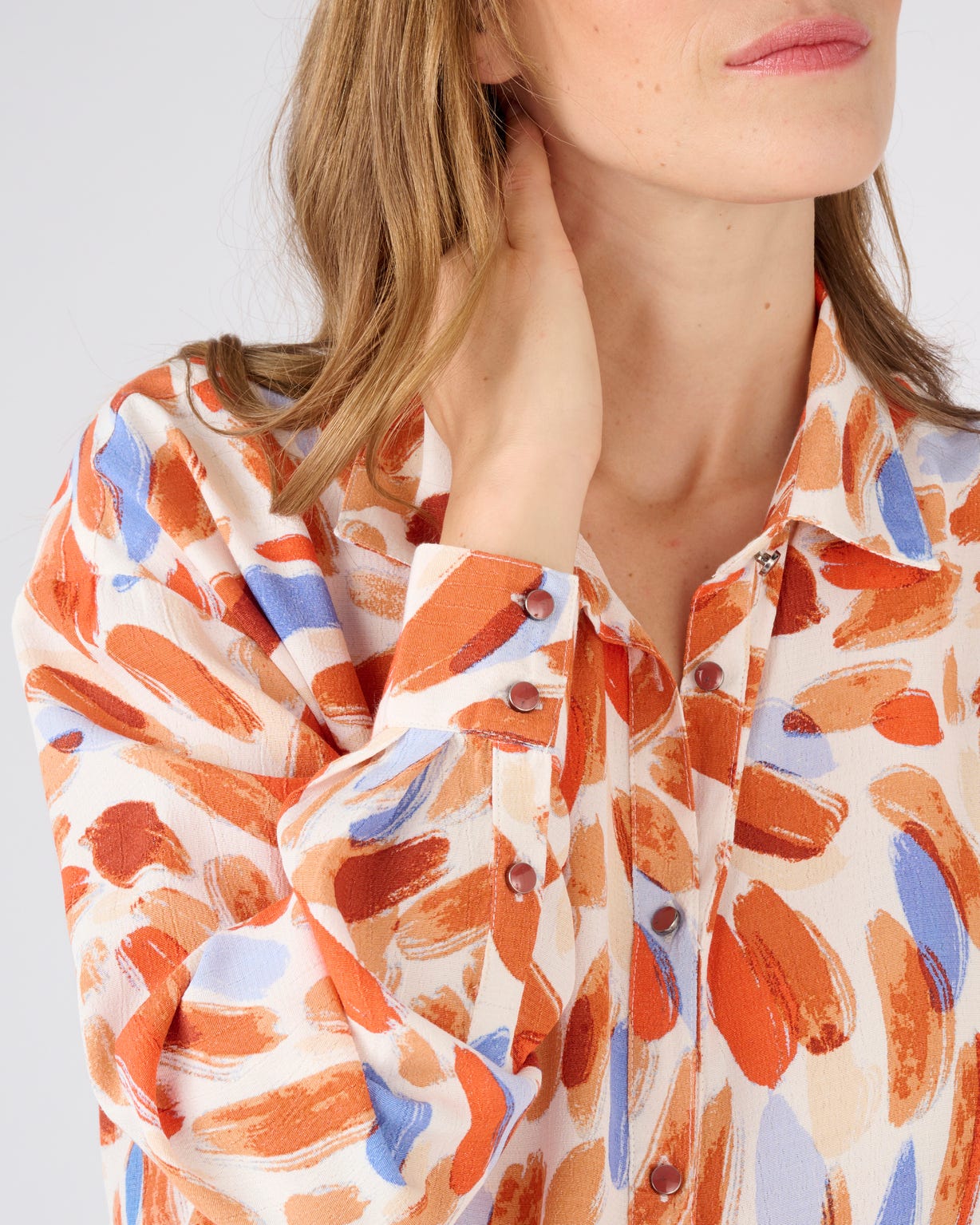 Chemisier tissu crêpe imprimé