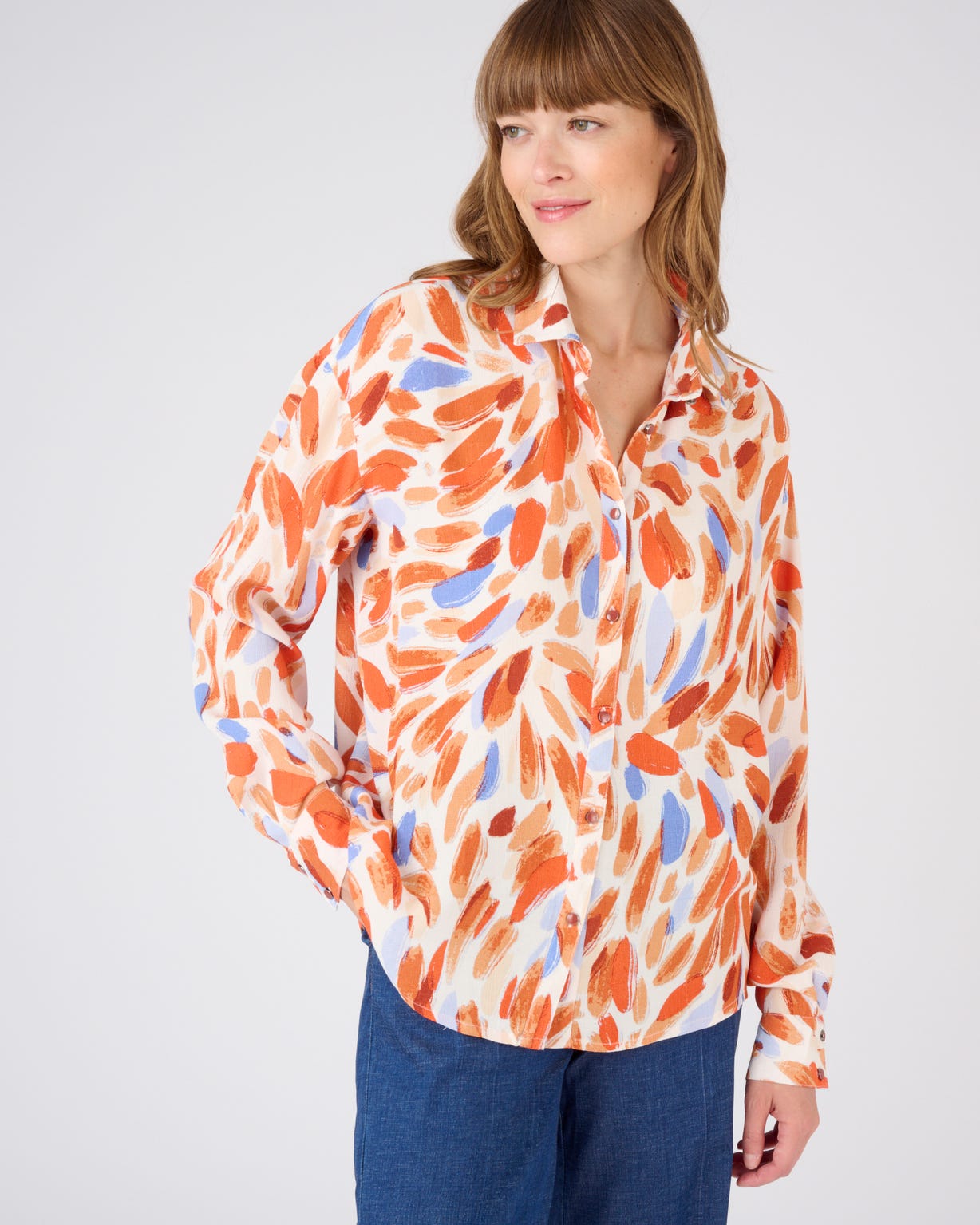 Chemisier tissu crêpe imprimé