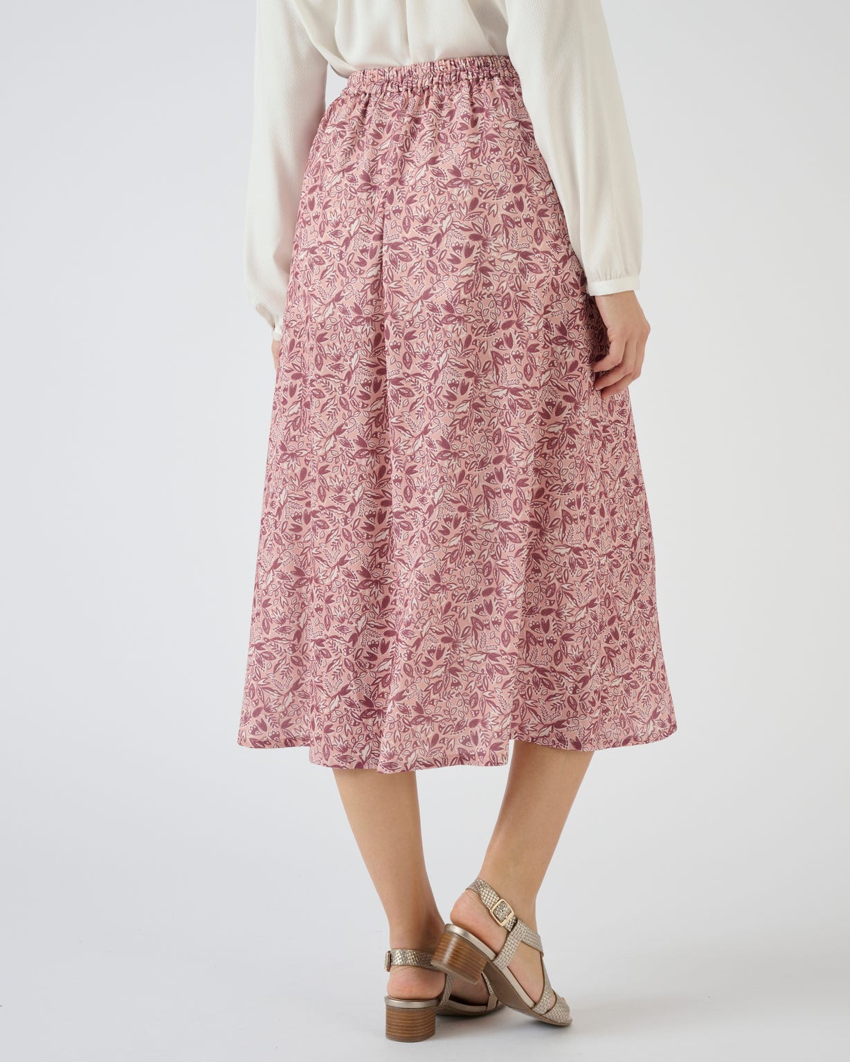 Jupe tissu crêpe à fronces