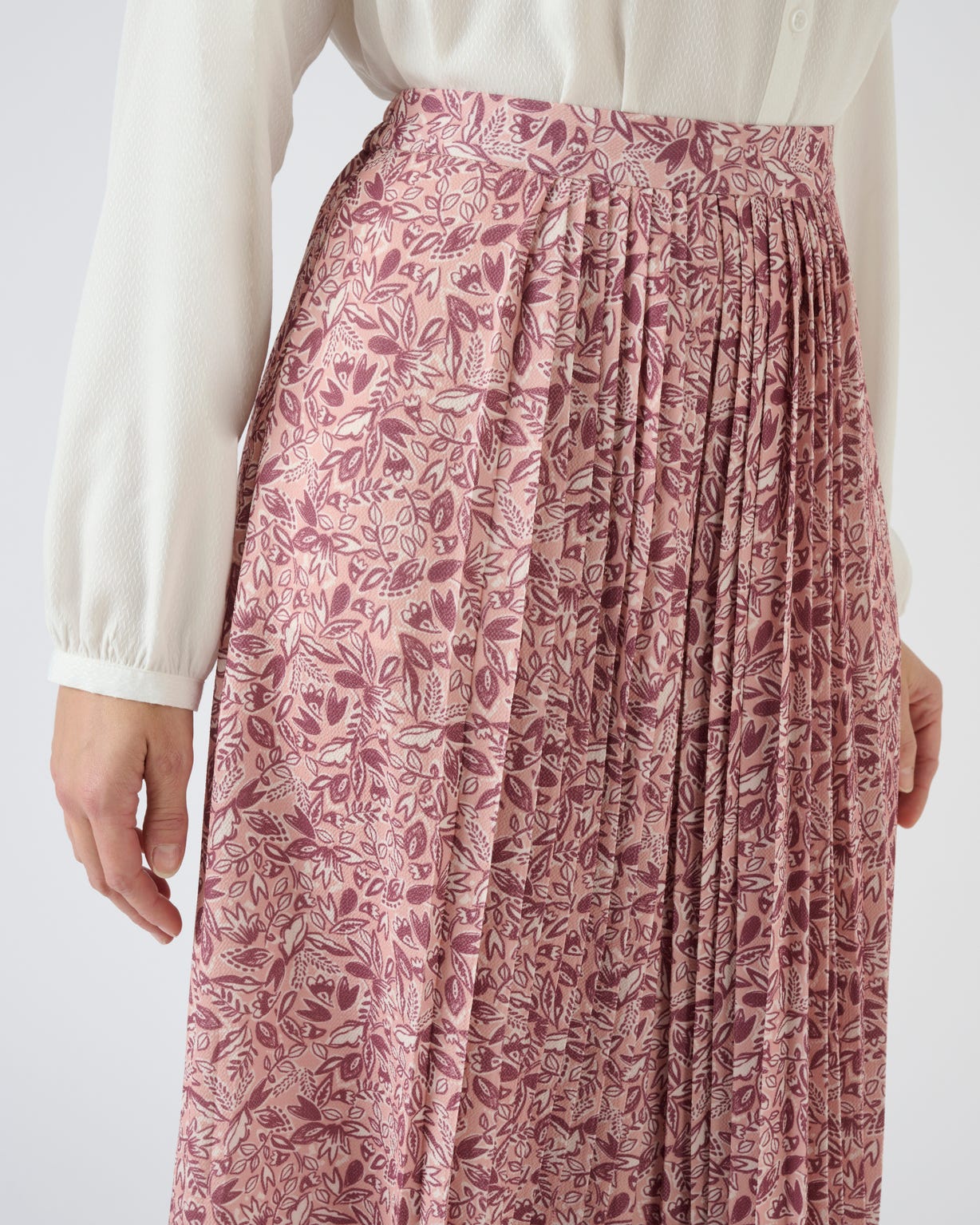 Jupe tissu crêpe à fronces