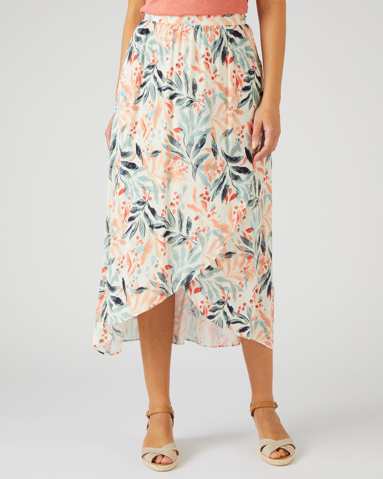 Jupe effet porte-feuille pure viscose