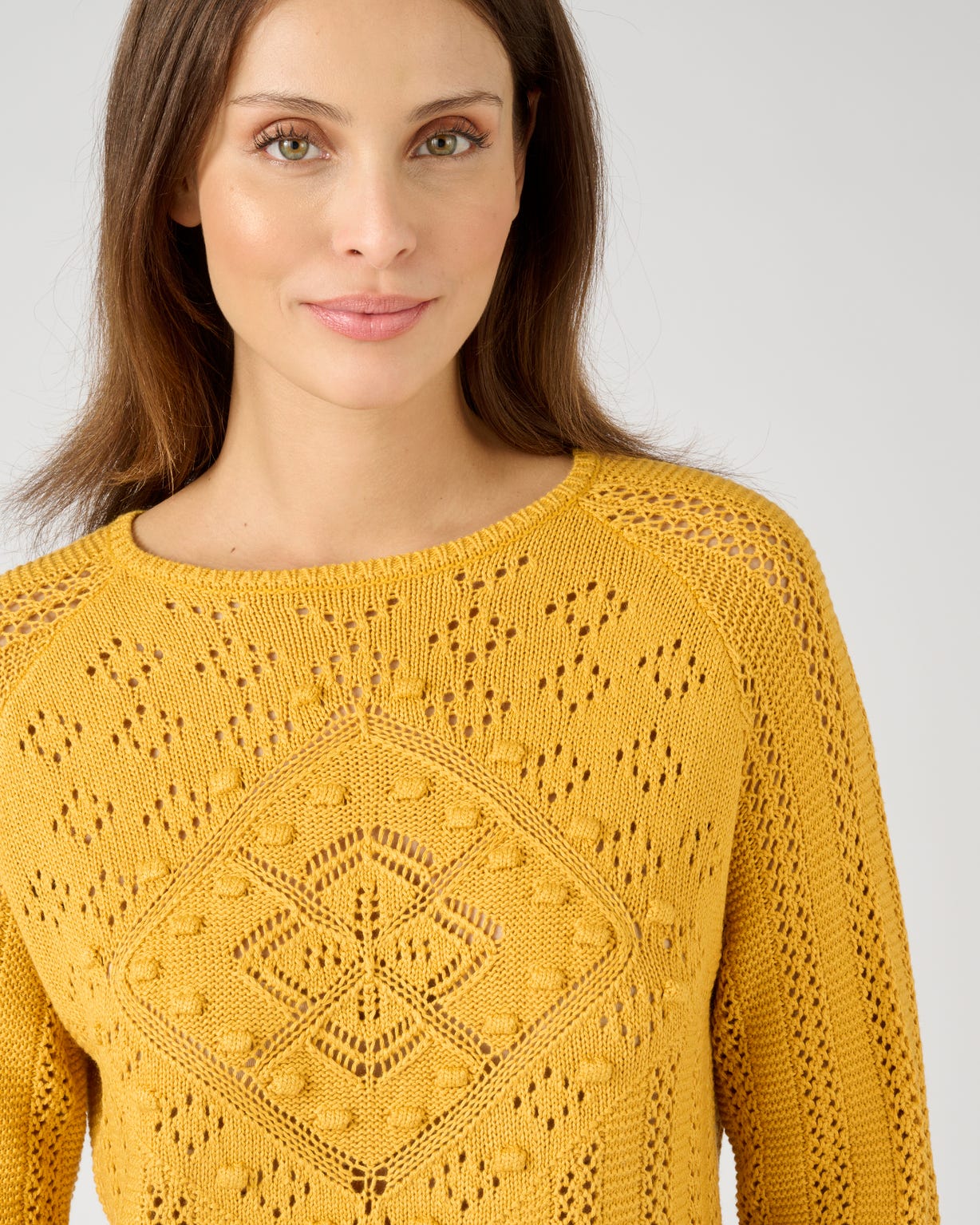 Pull jeu de maille losange