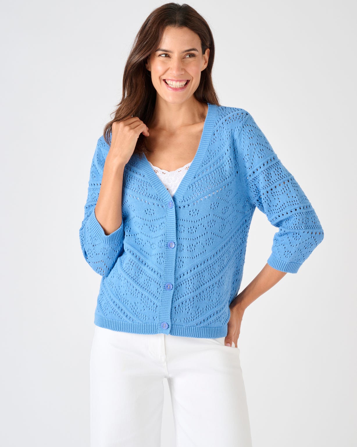 Gilet maille ajourée