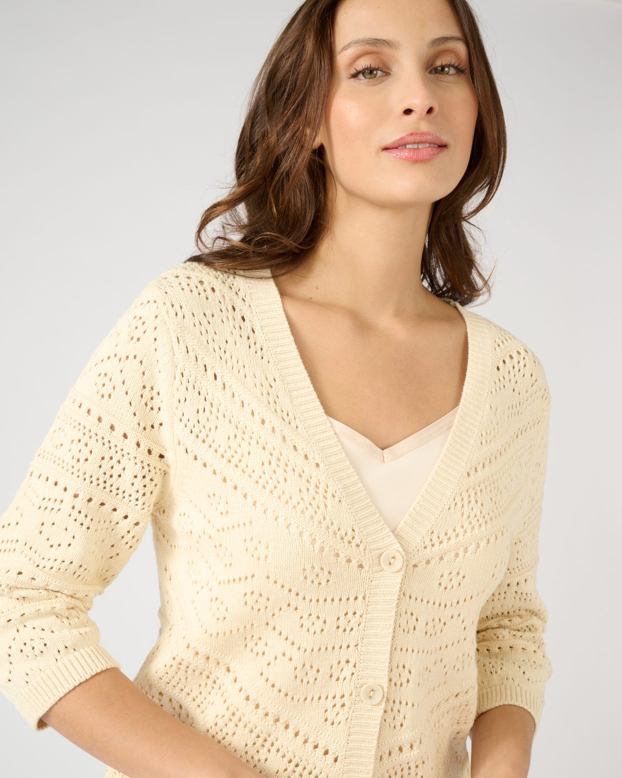 Gilet maille ajourée