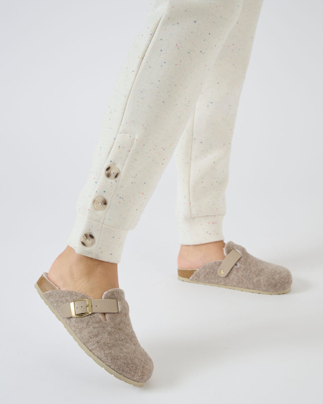 Pantalon douillet maille mouchetée