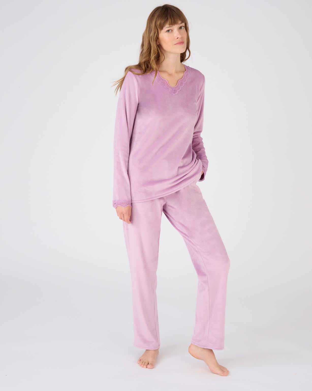Pyjama dentelle velours Thermolactyl