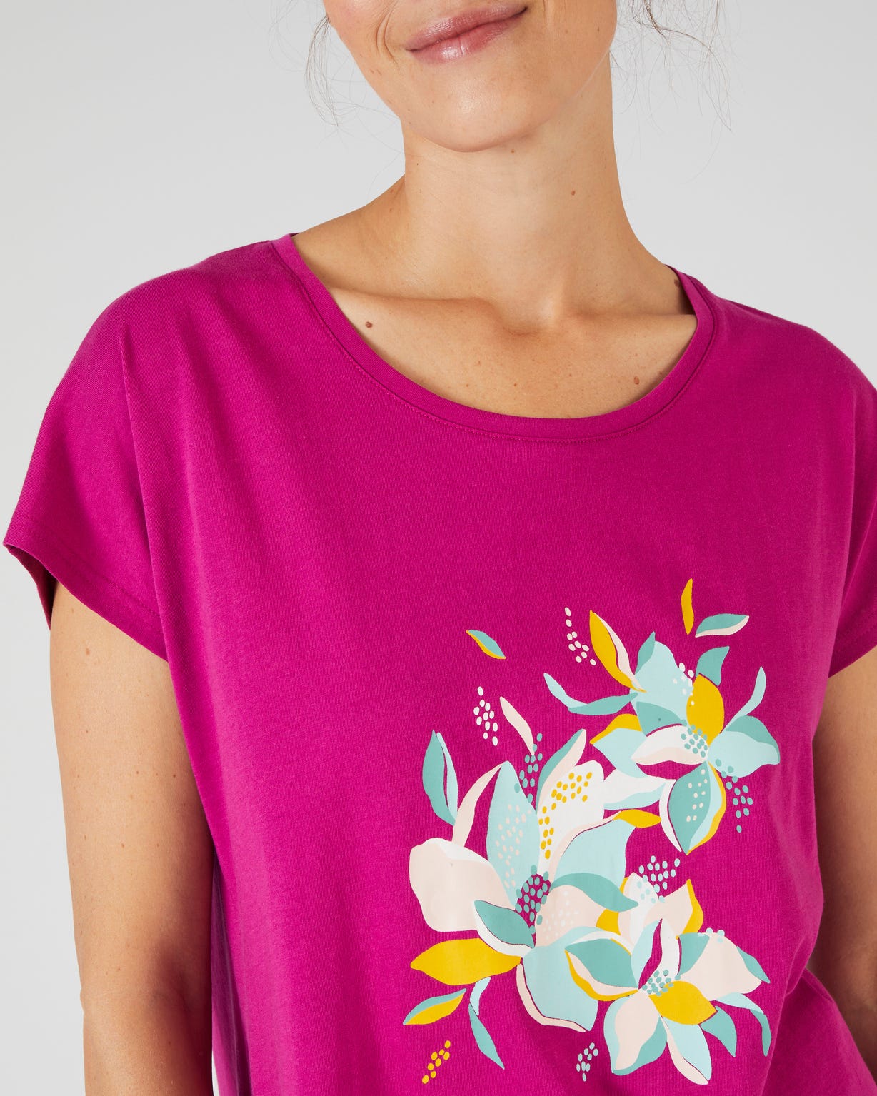 Tee-shirt de pyjama pur coton peigné