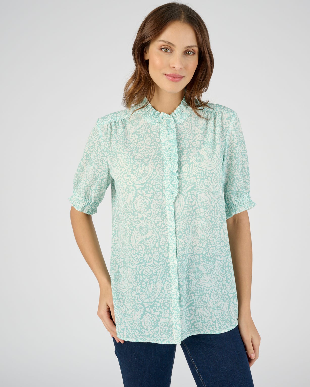 Chemisier fantaisie volantée