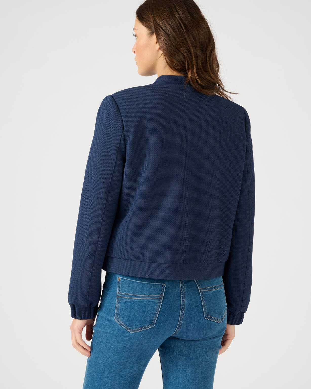 Veste maille effet nid d'abeille