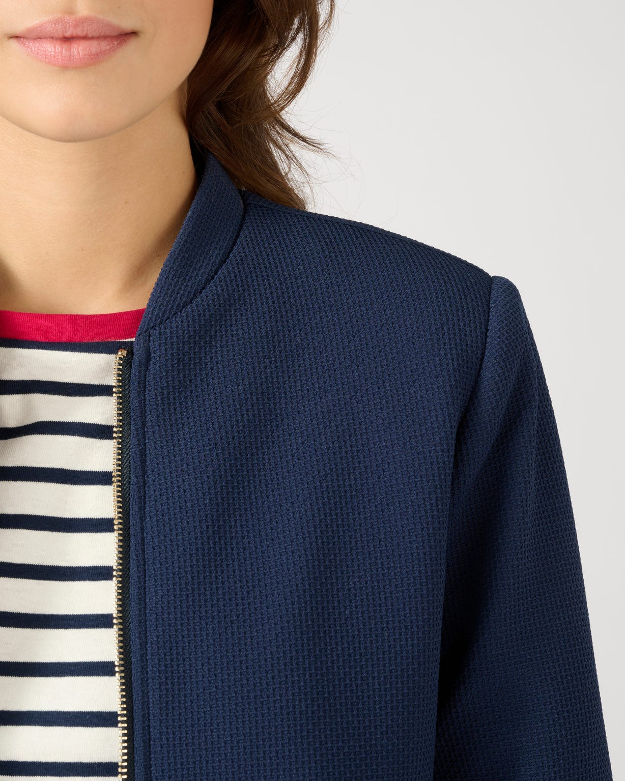 Veste maille effet nid d'abeille