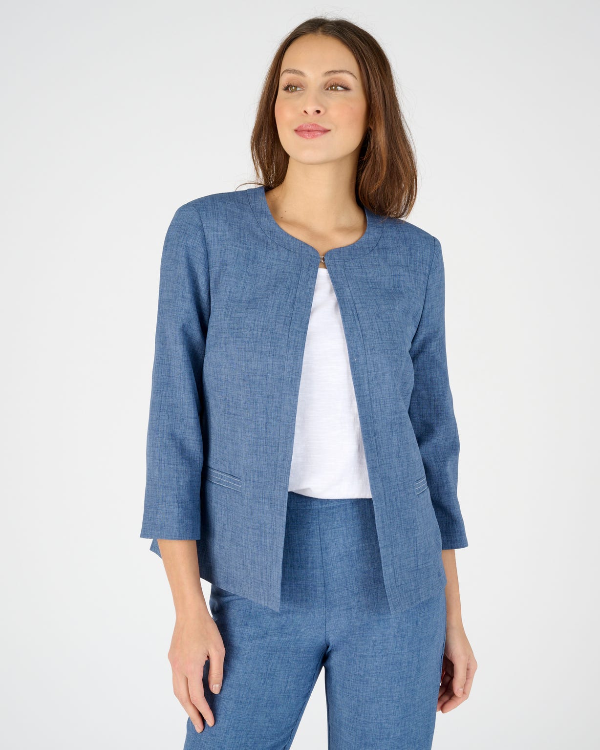 Veste courte tissu texturé