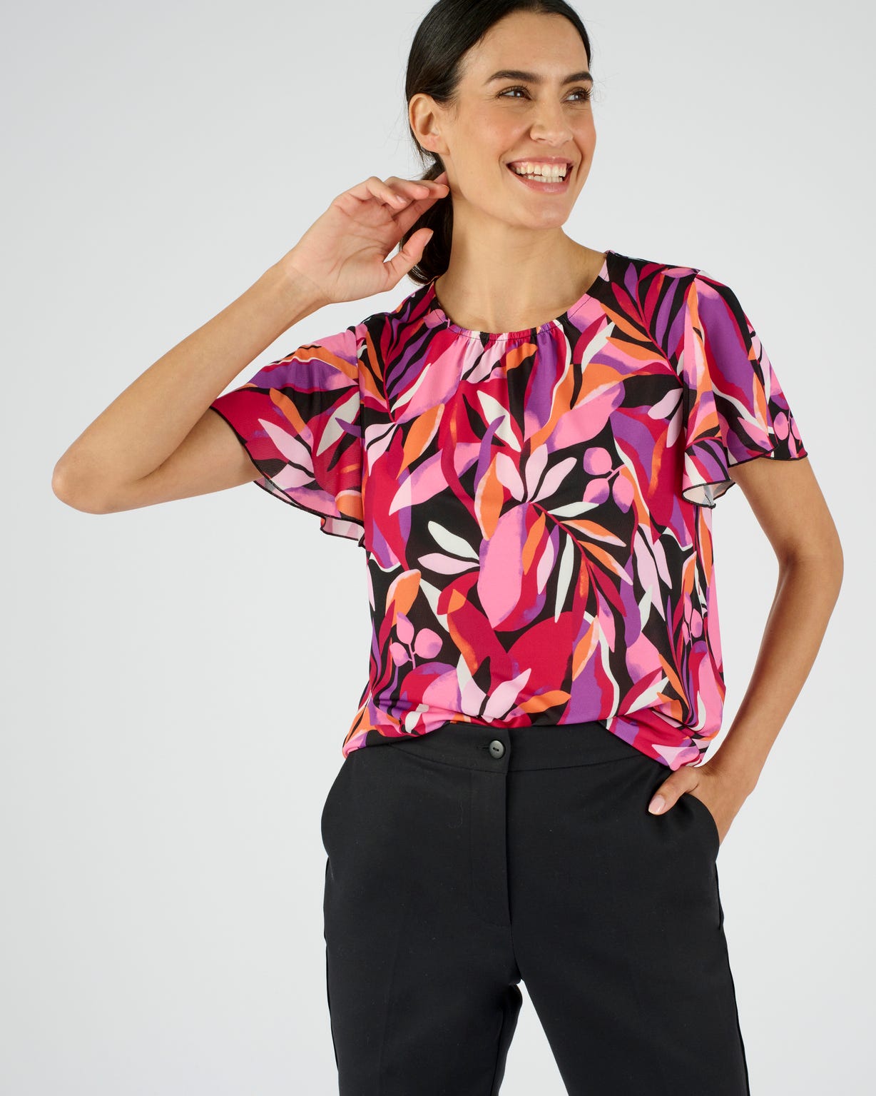 T-shirt manches courtes papillon