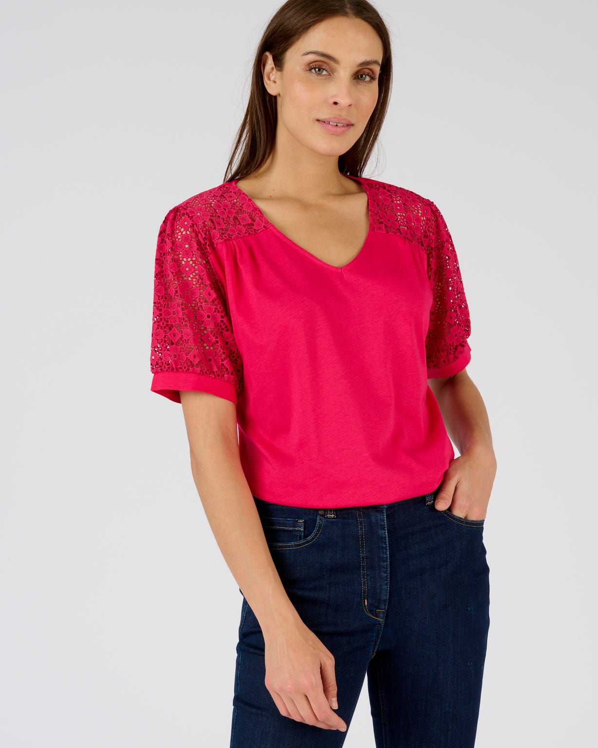 T-shirt détails macramé