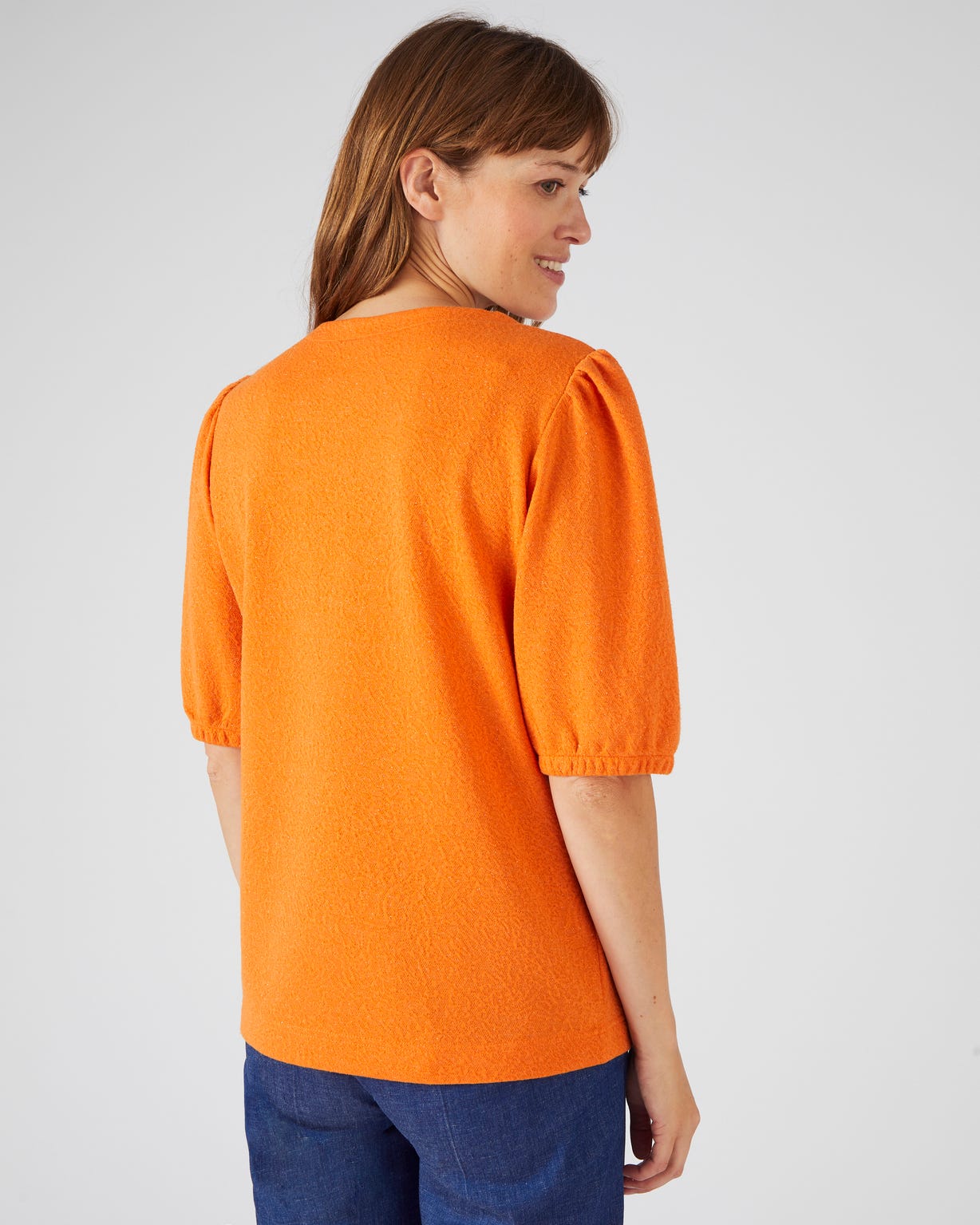 Tee-shirt en maille jacquard avec fil brillant