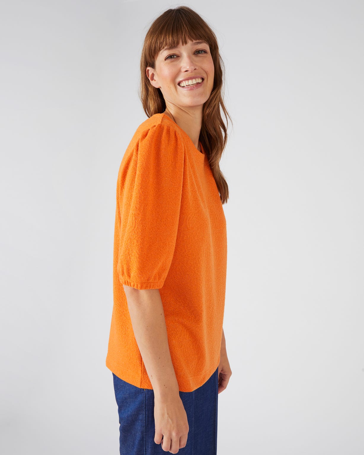 Tee-shirt en maille jacquard avec fil brillant