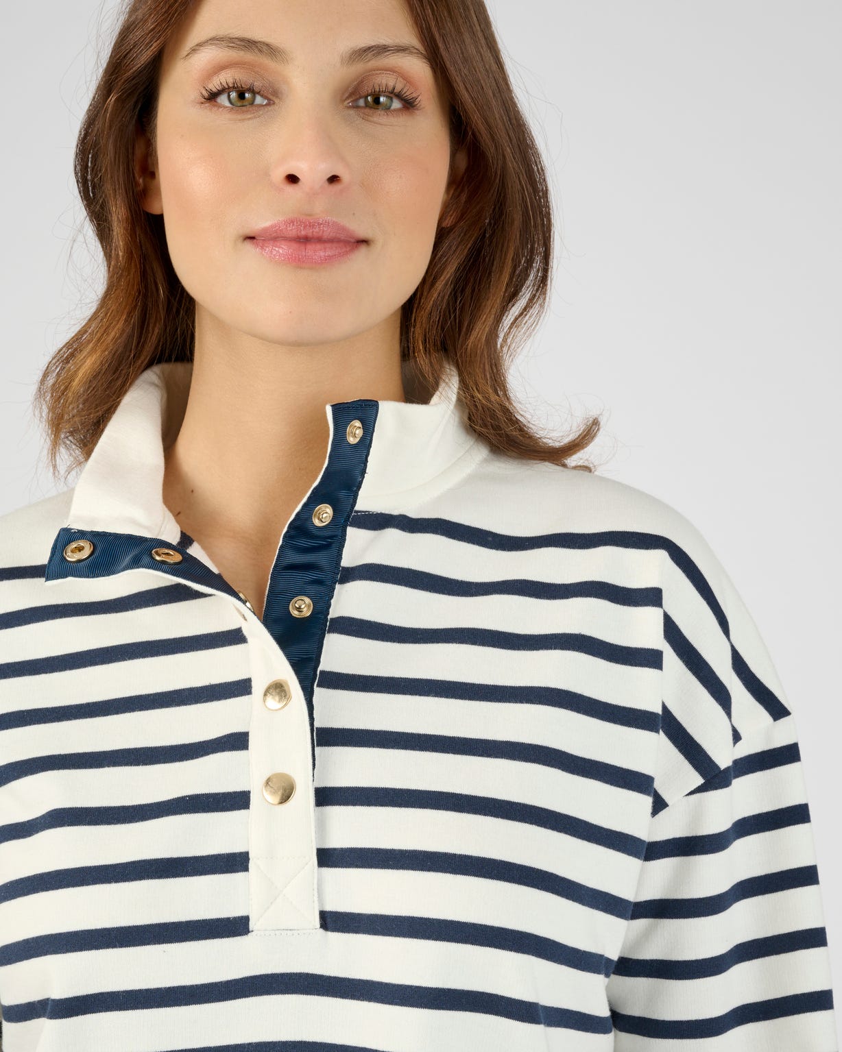 Sweat-shirt esprit marinière