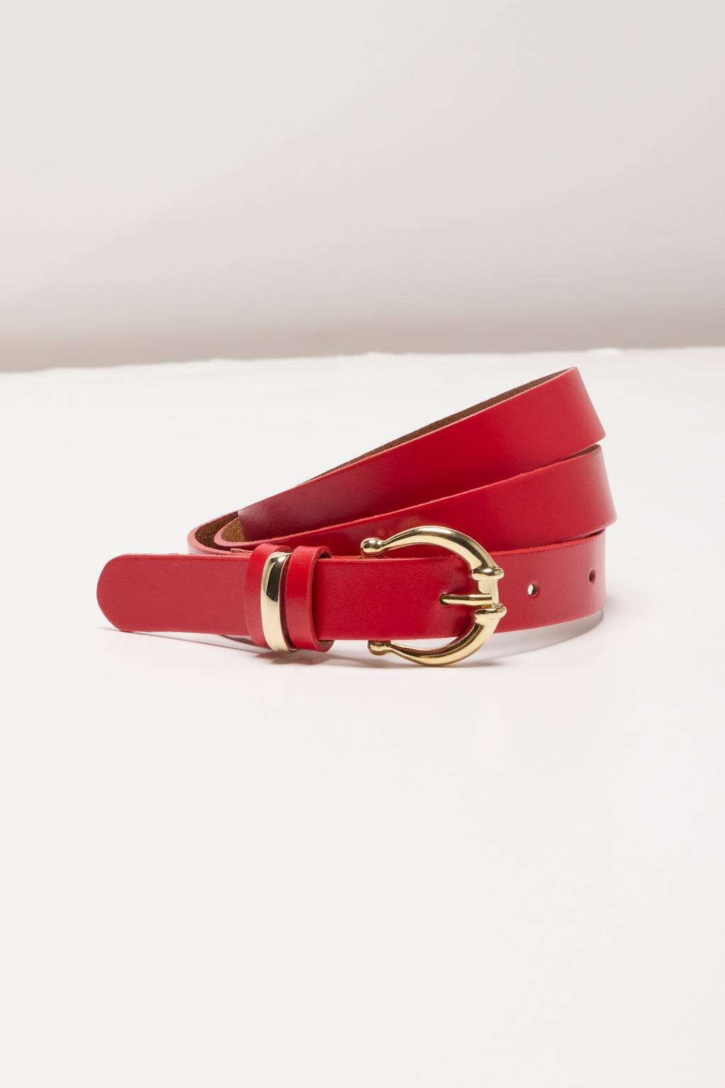 Ceinture fine croûte de cuir
