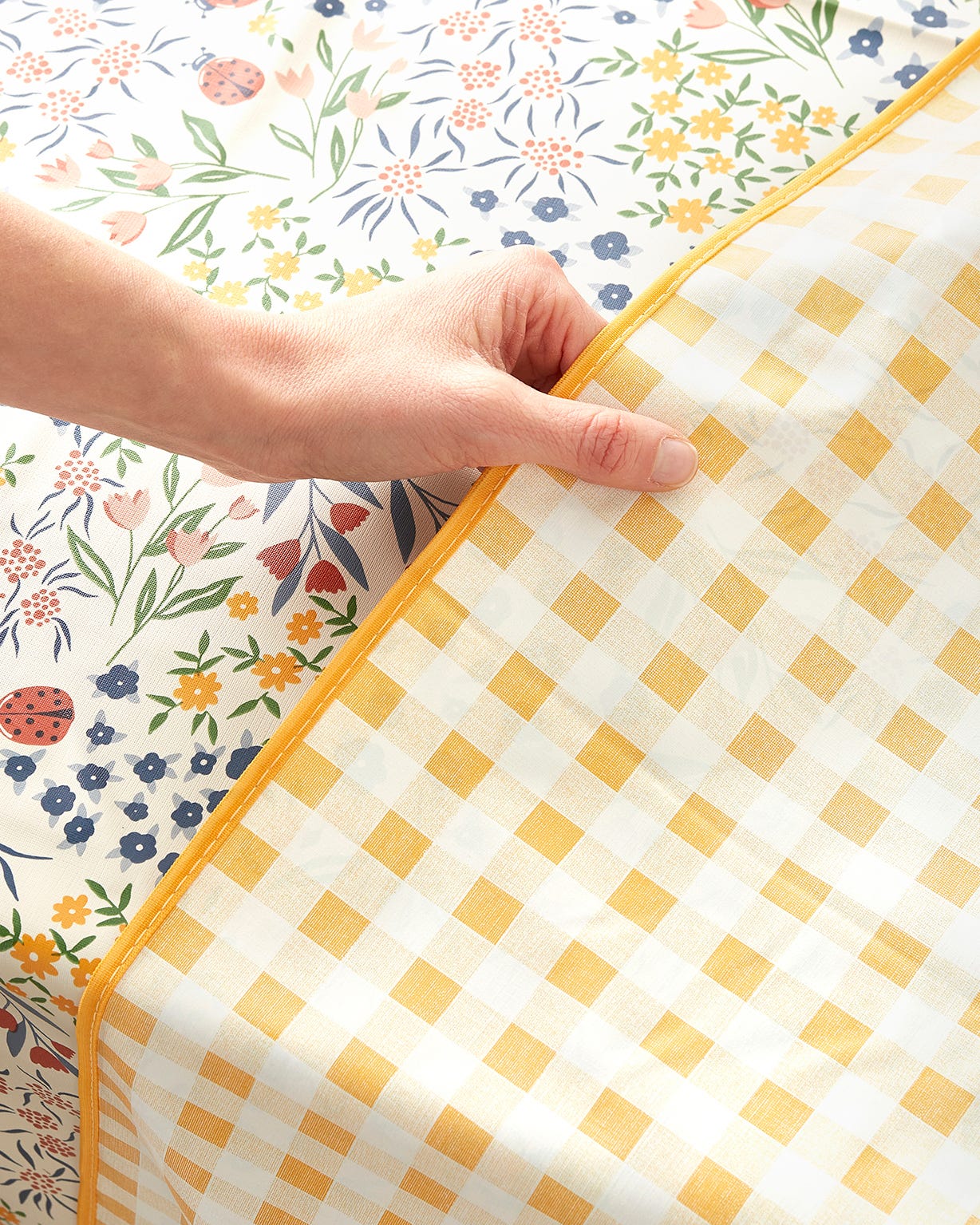 Nappe en toile cirée réversible