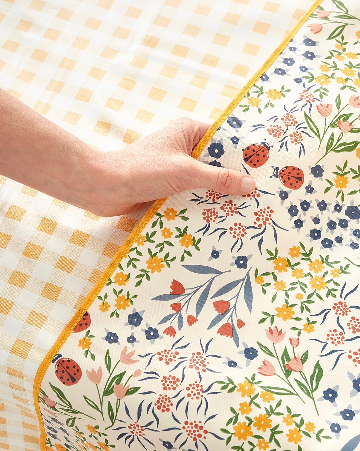 Nappe en toile cirée réversible