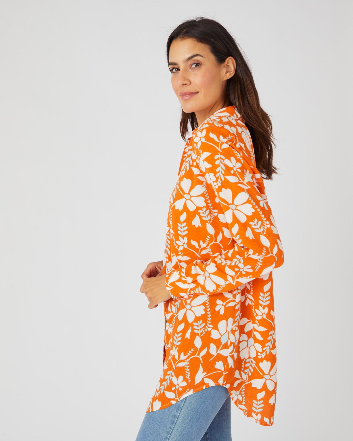 Maxi-chemise imprimée
