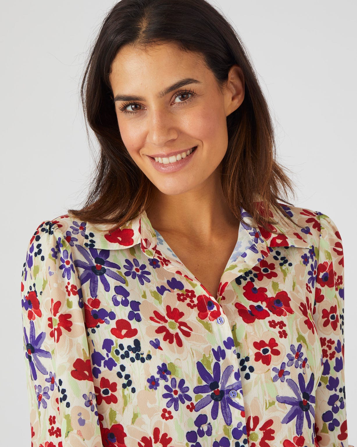 Chemisier crêpe reliéfé