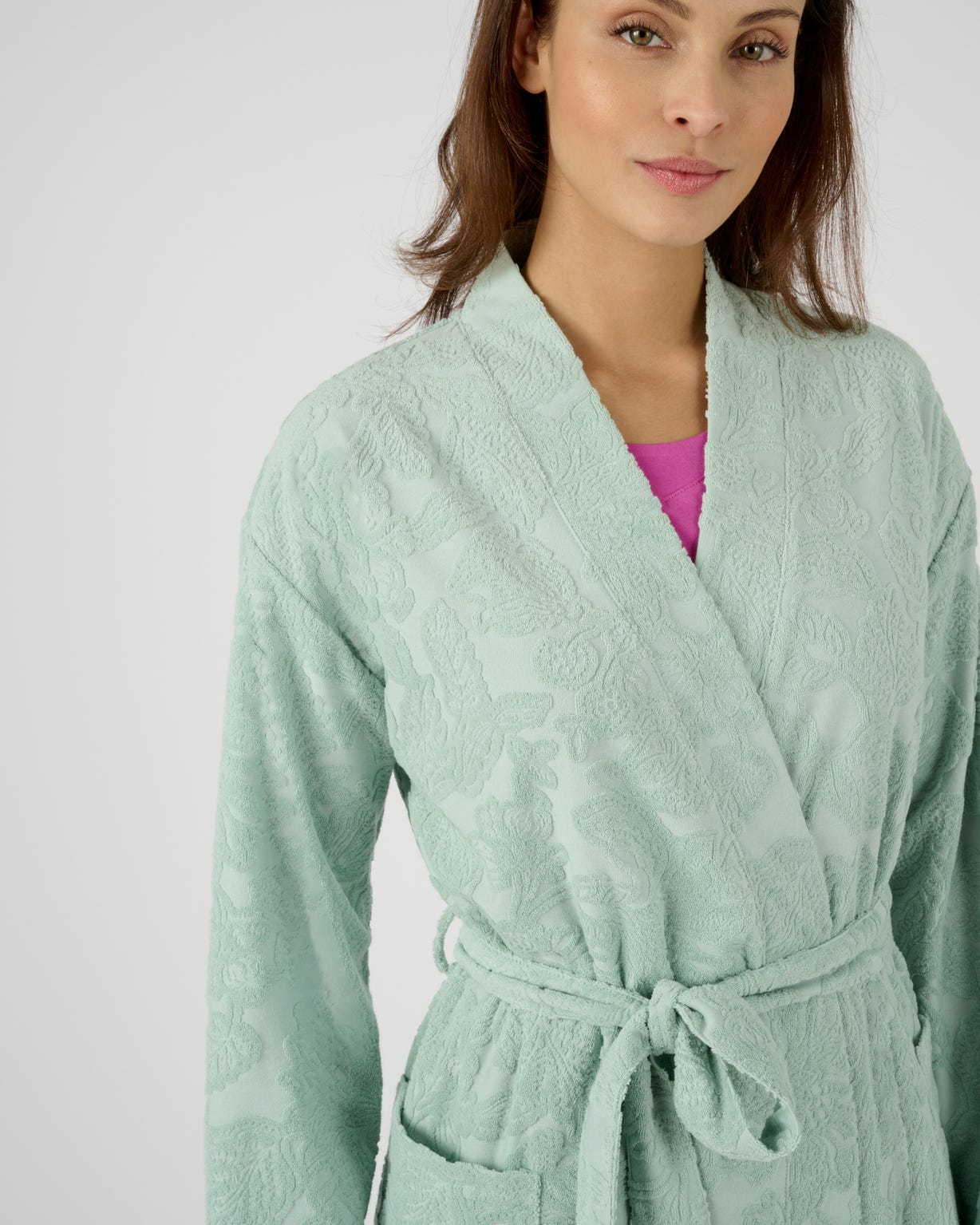 Peignoir en éponge jacquard