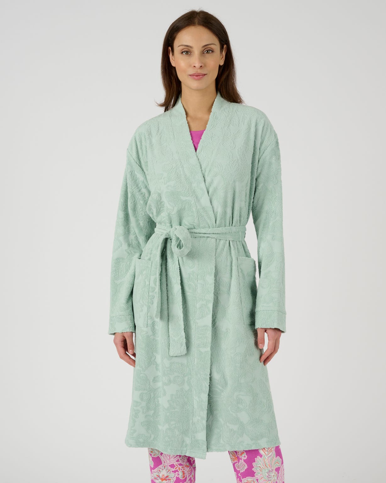 Peignoir en éponge jacquard