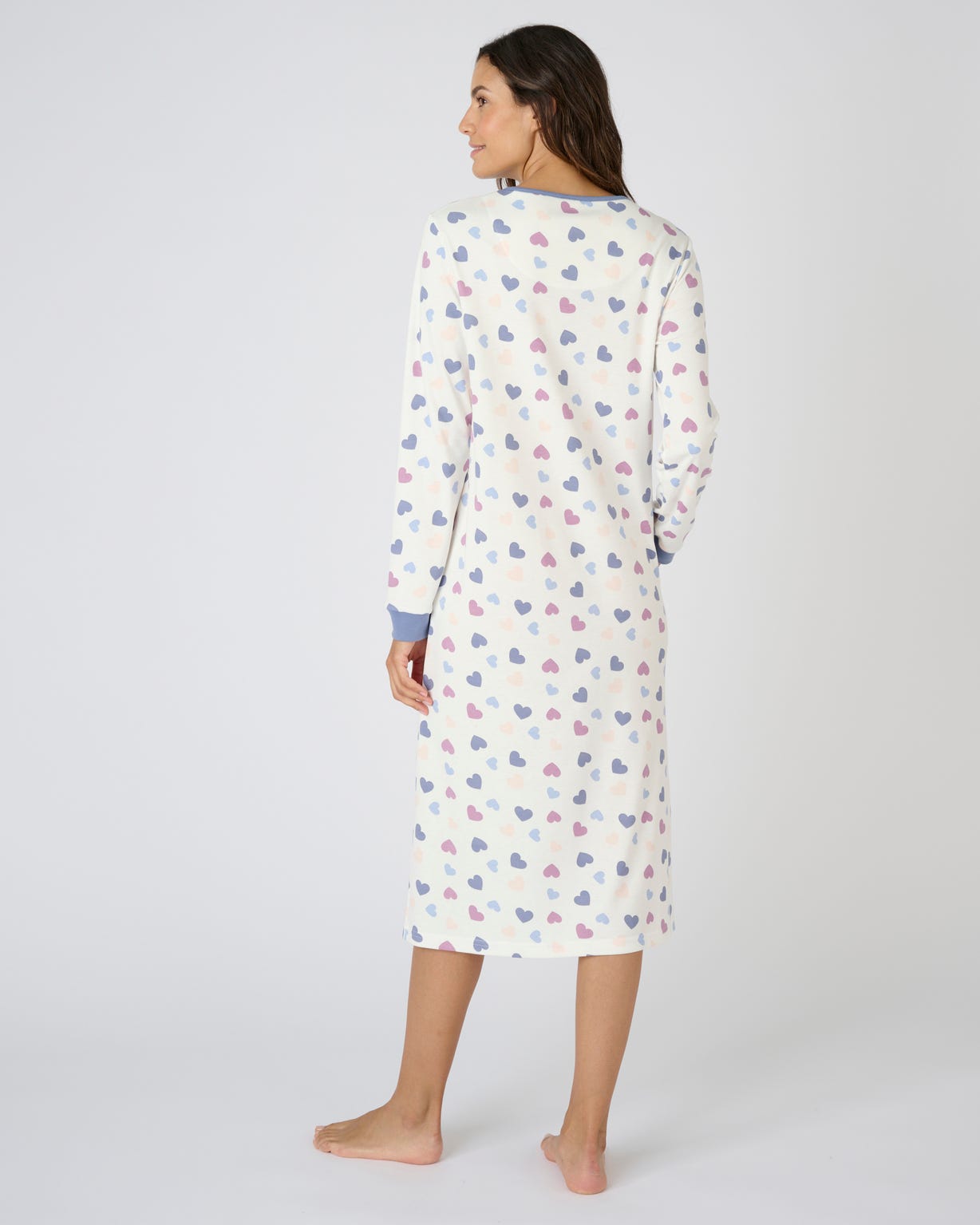 Chemise de nuit Thermolactyl col boutonné