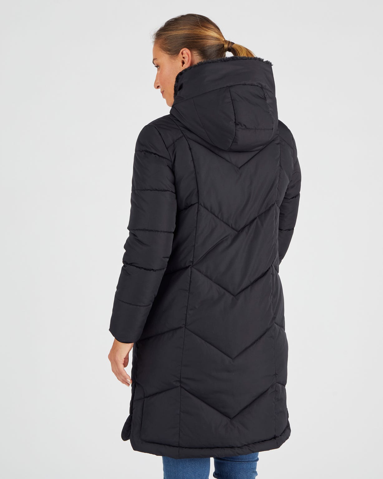 Parka longue, large col, doublée Thermolactyl