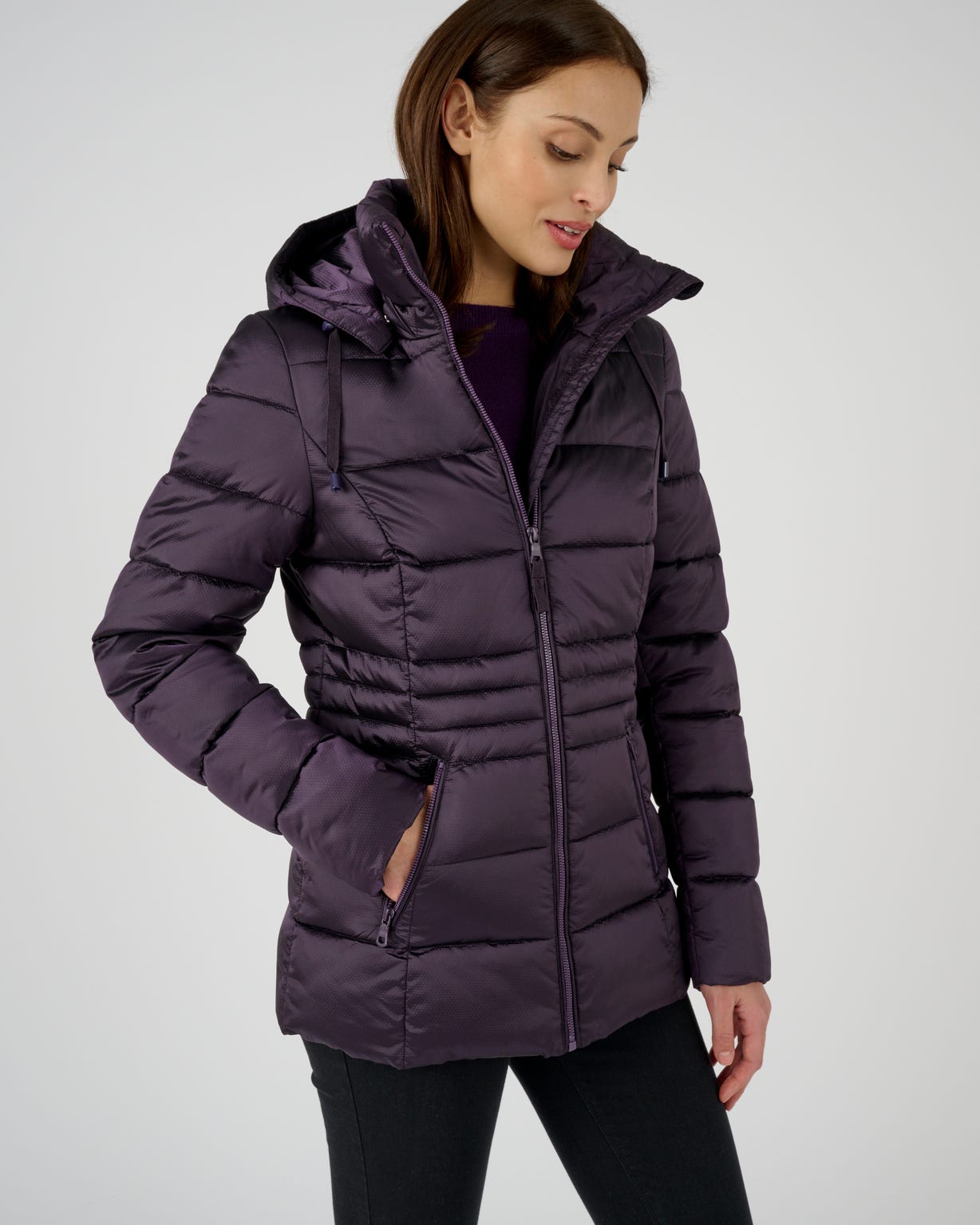 Doudoune matière fantaisie