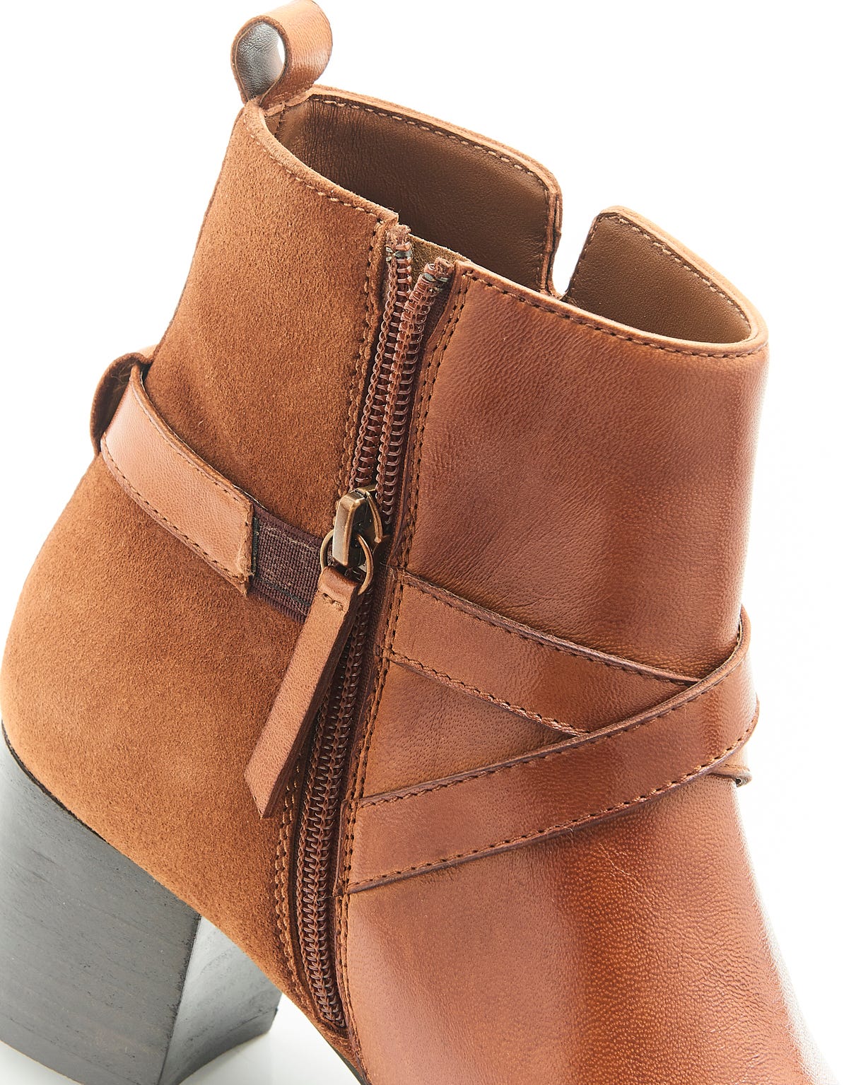 Bottines bi-matières