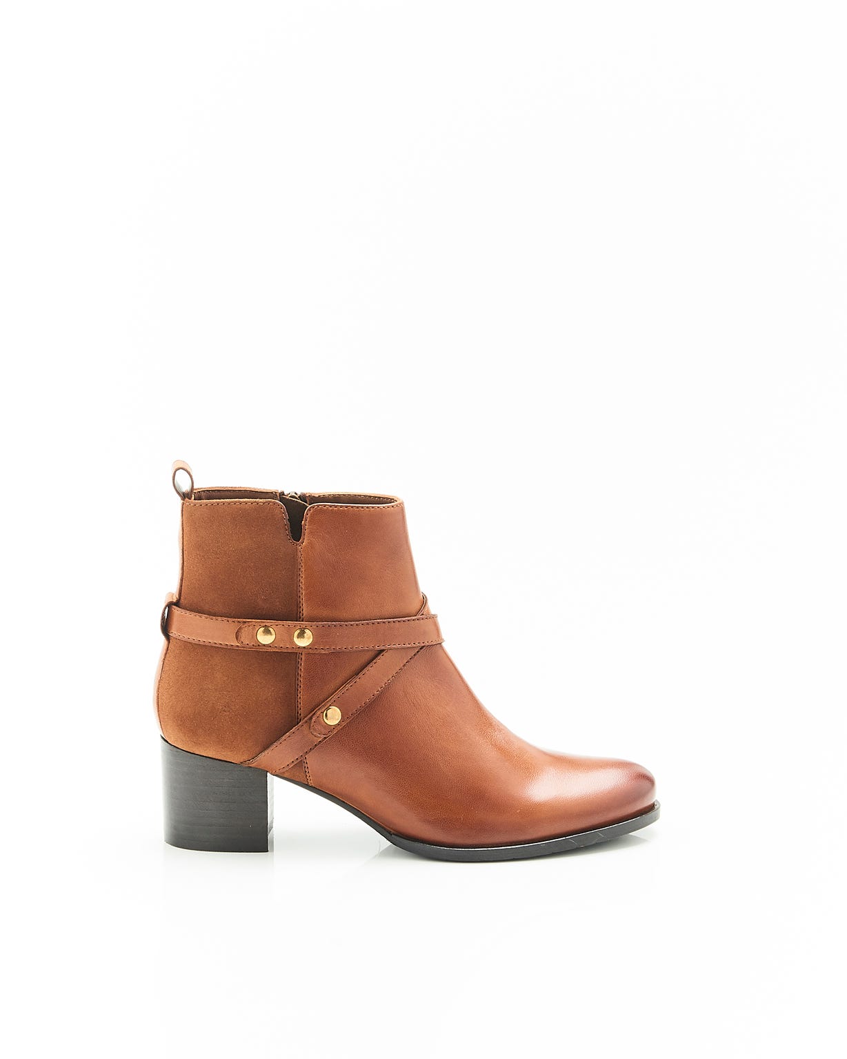 Bottines bi-matières