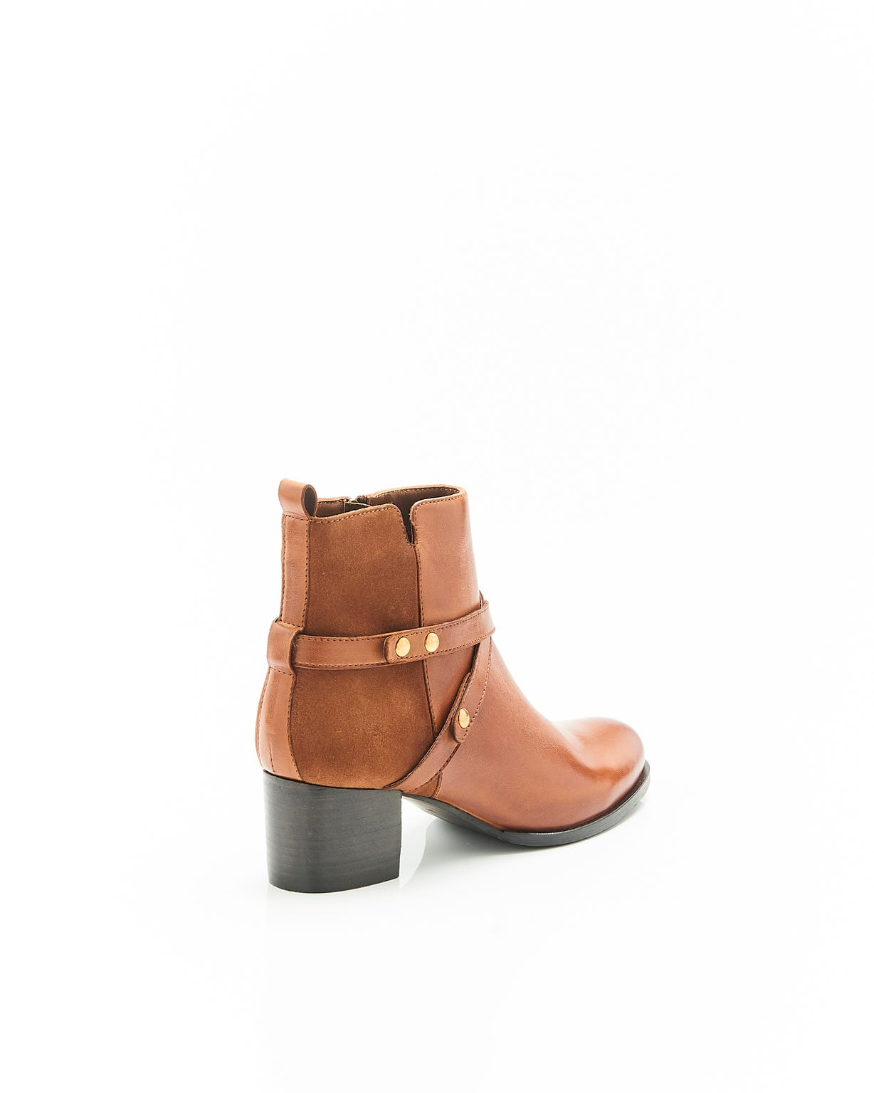 Bottines bi-matières