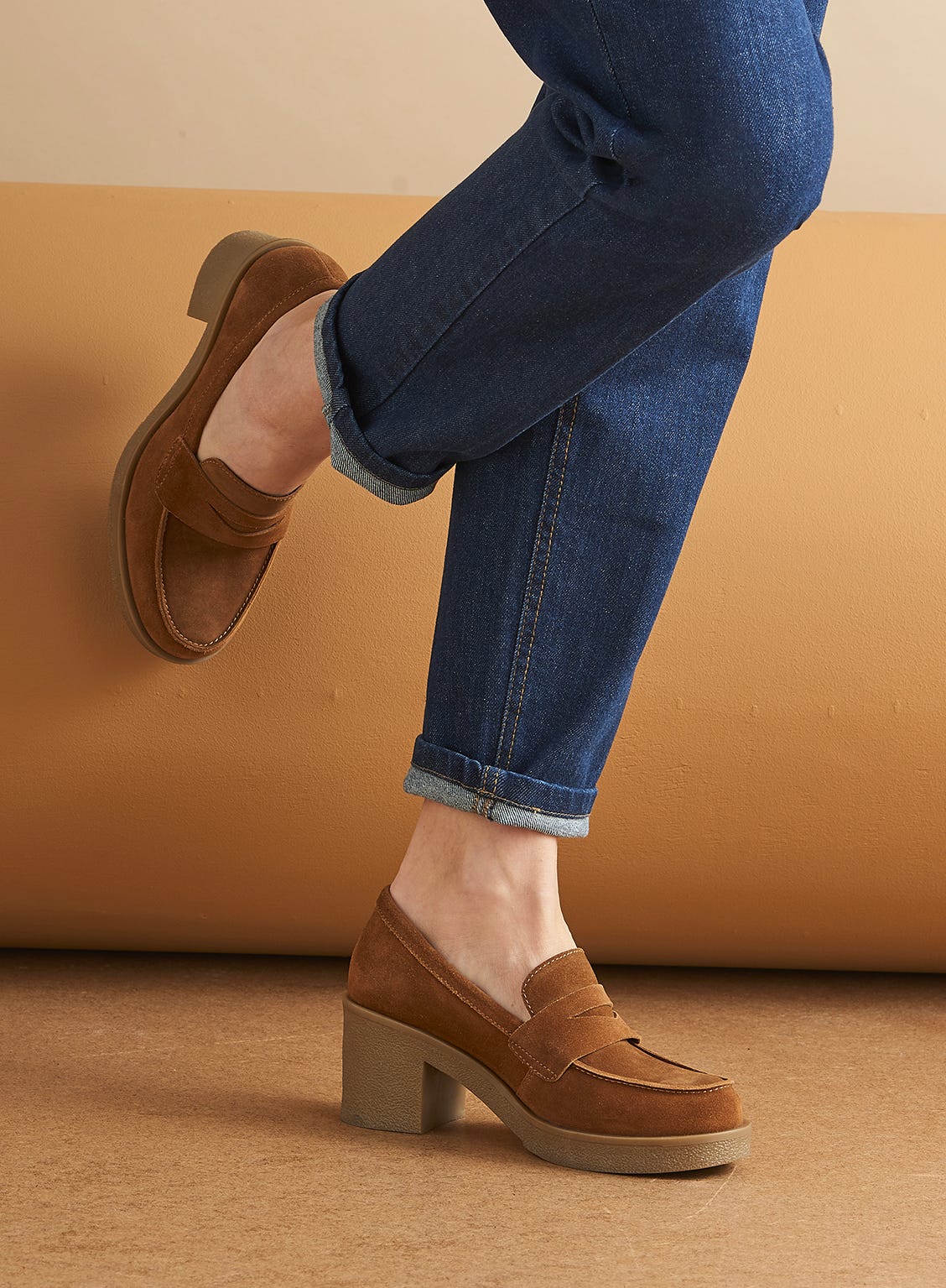 Mocassins à talon Amortyl