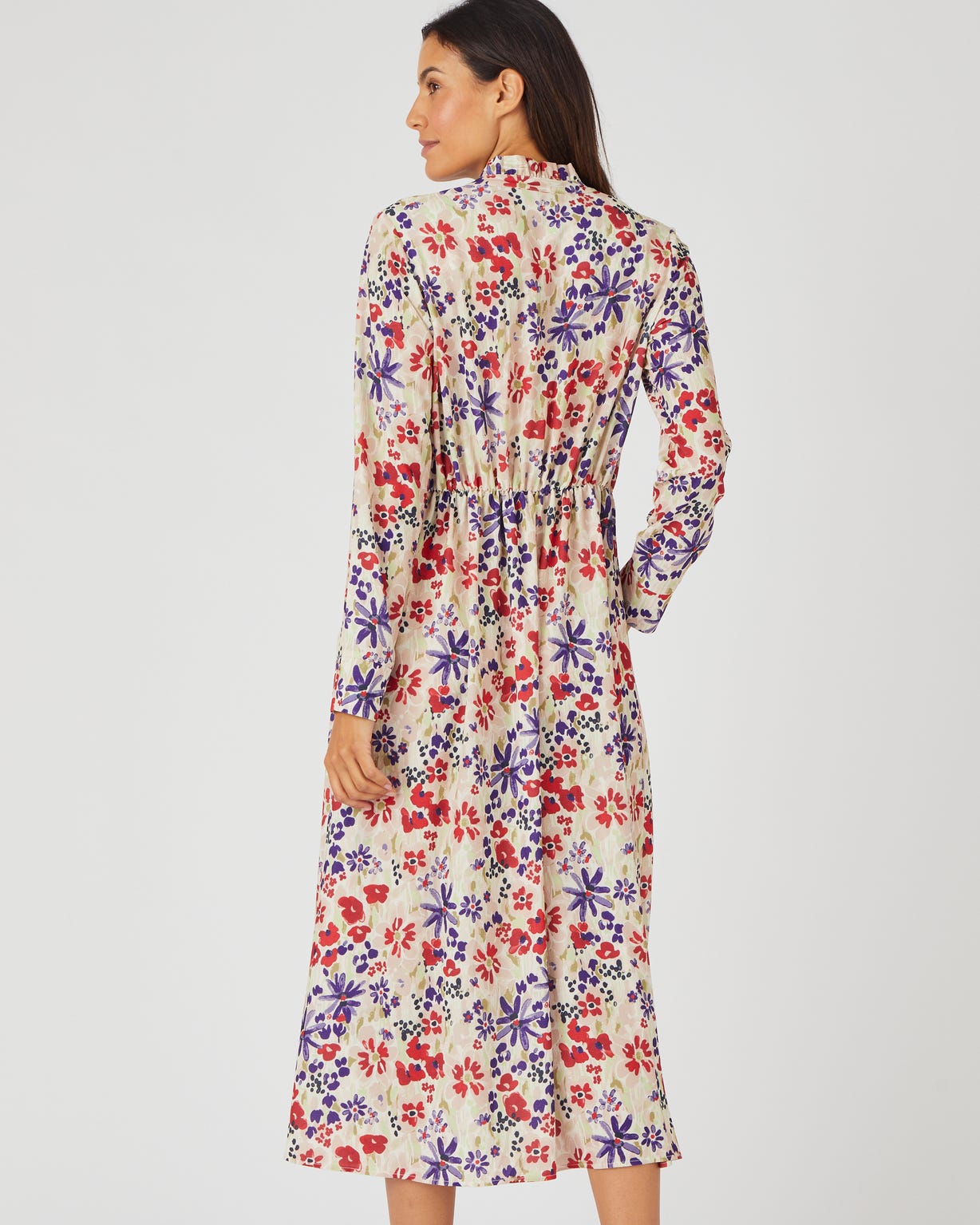 Robe longue crêpe reliéfé