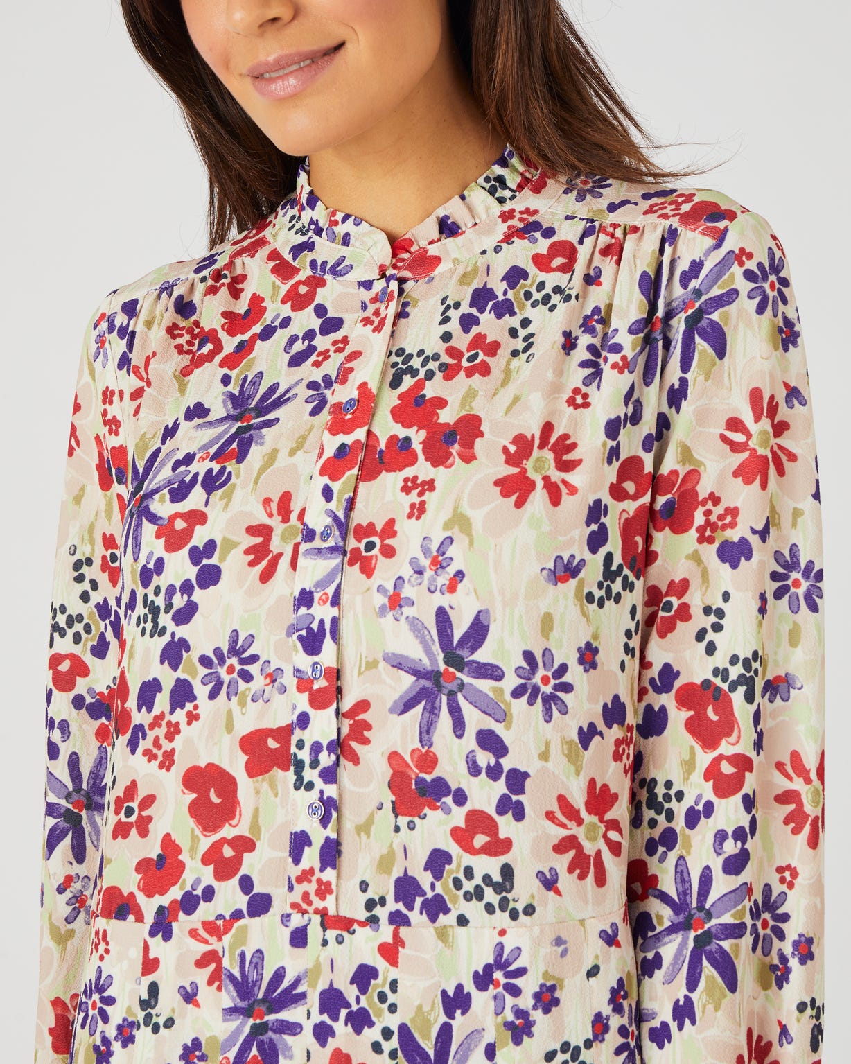 Robe longue crêpe reliéfé