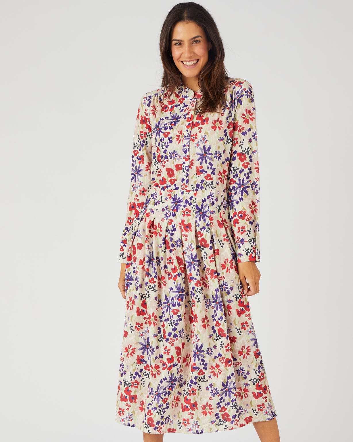 Robe longue crêpe reliéfé