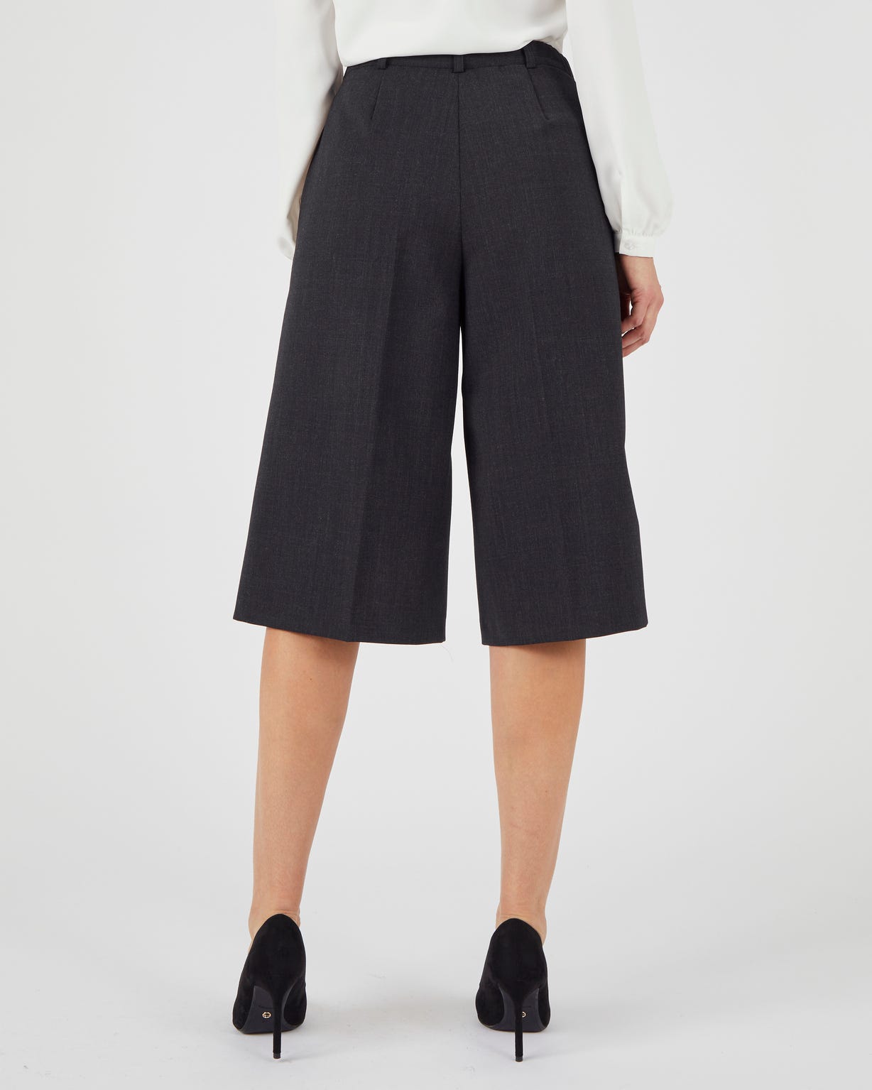 Jupe-culotte mélange laine bi-stretch