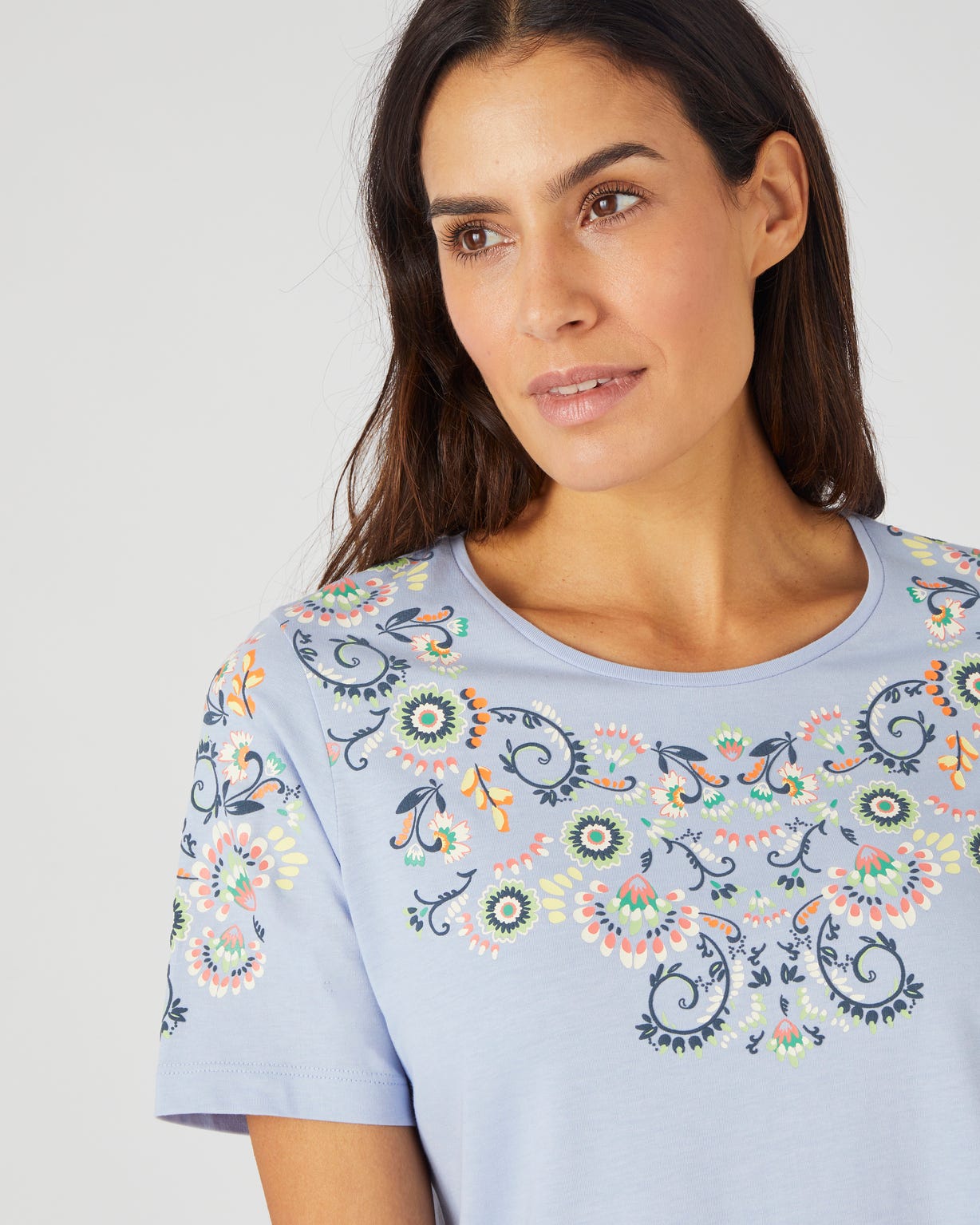 T-shirt impression reliefée pur coton
