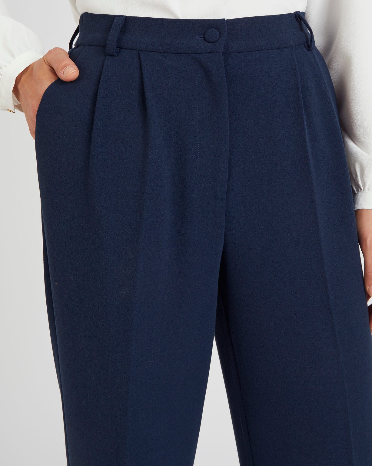 Pantalon large en crêpe