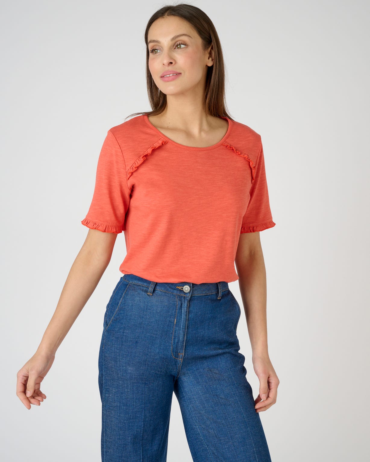 T-shirt maille flammée