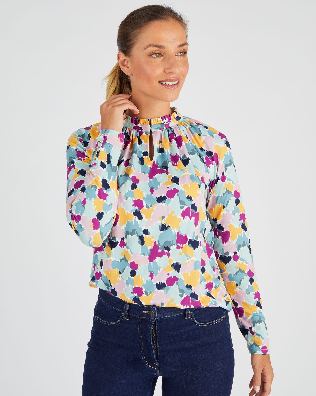 T-shirt ample toucher peau de pêche