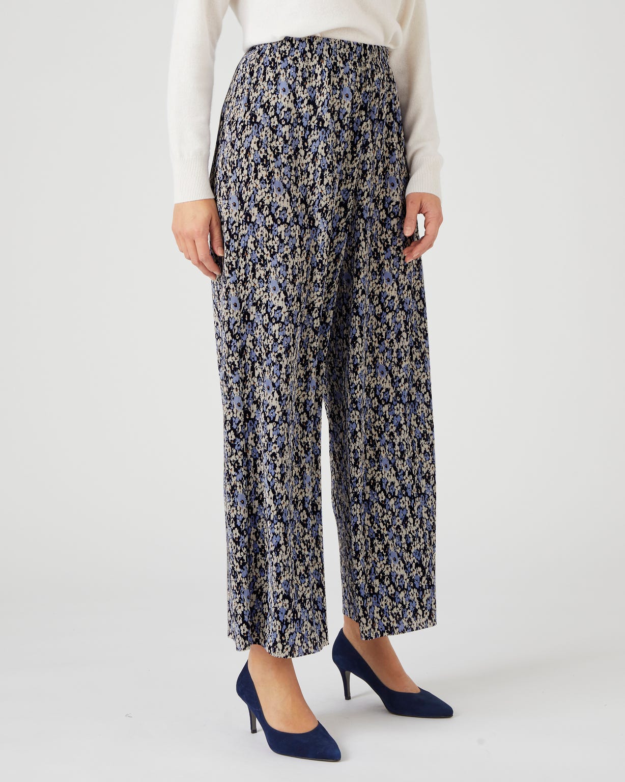 Pantalon 7/8ème maille plissée