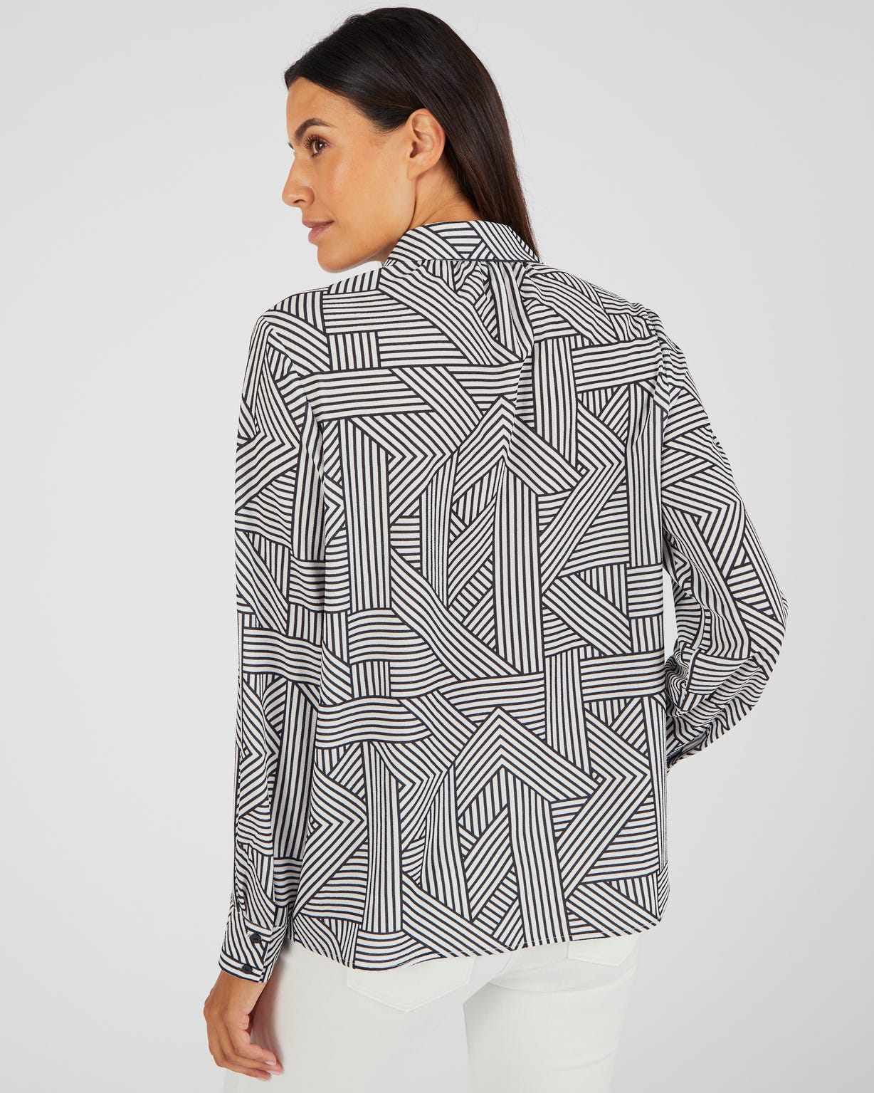 Chemisier crêpe reliéfé stretch