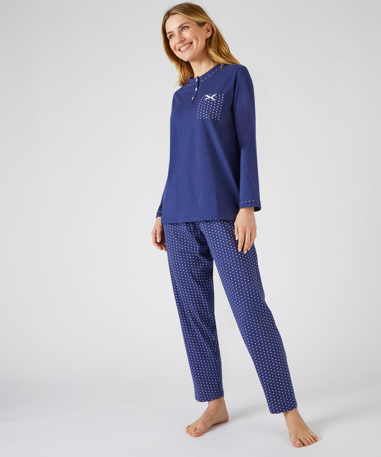 Pyjama maille jersey coton peigné