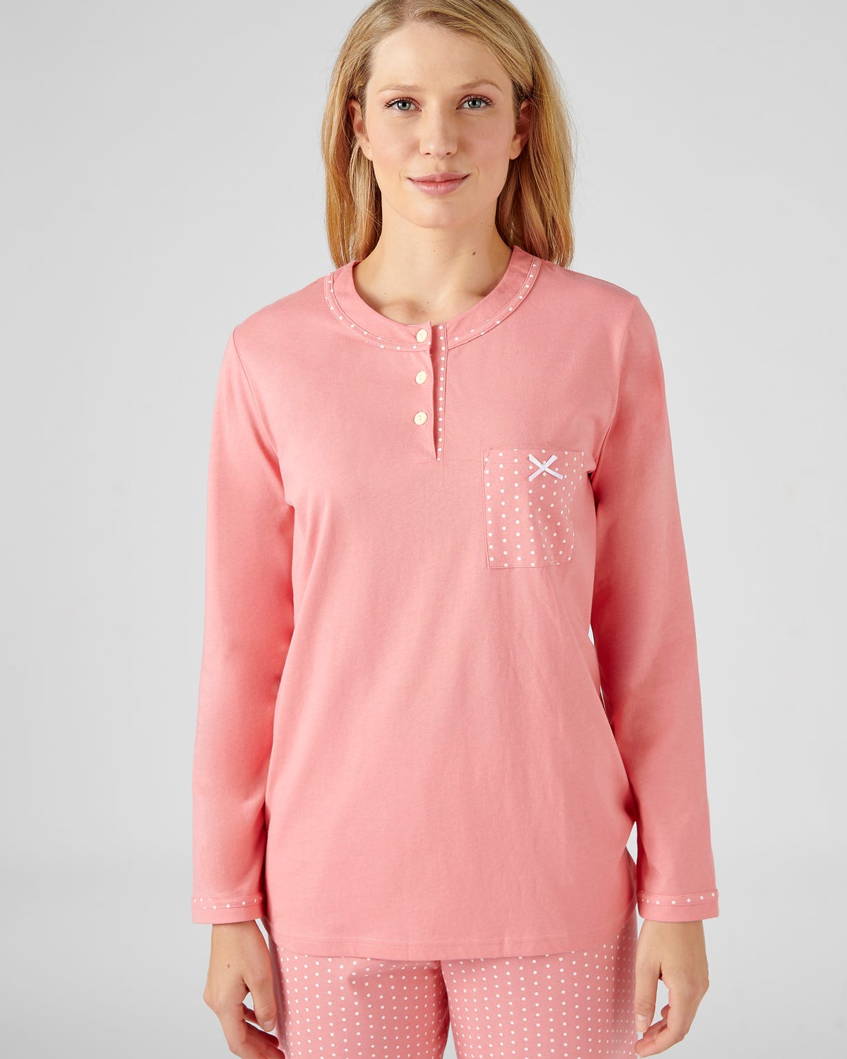 Pyjama maille jersey coton peigné