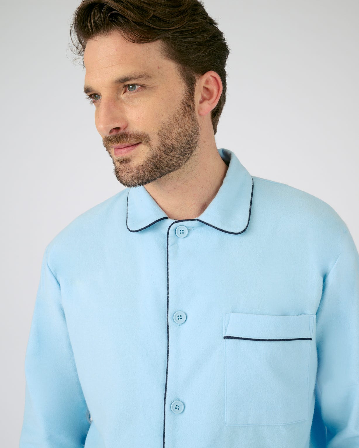 Pyjama flanelle grattée pur coton