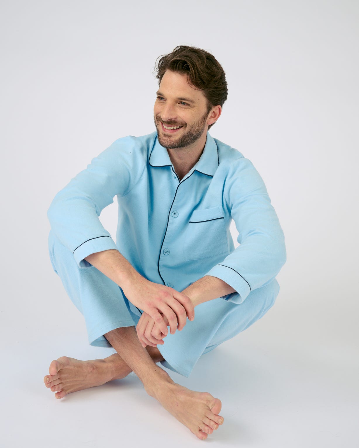 Pyjama flanelle grattée pur coton