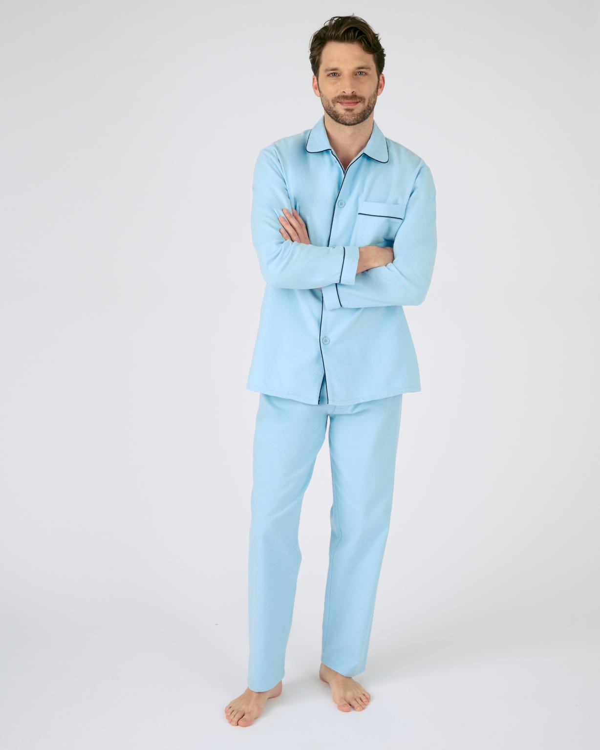 Pyjama flanelle grattée pur coton