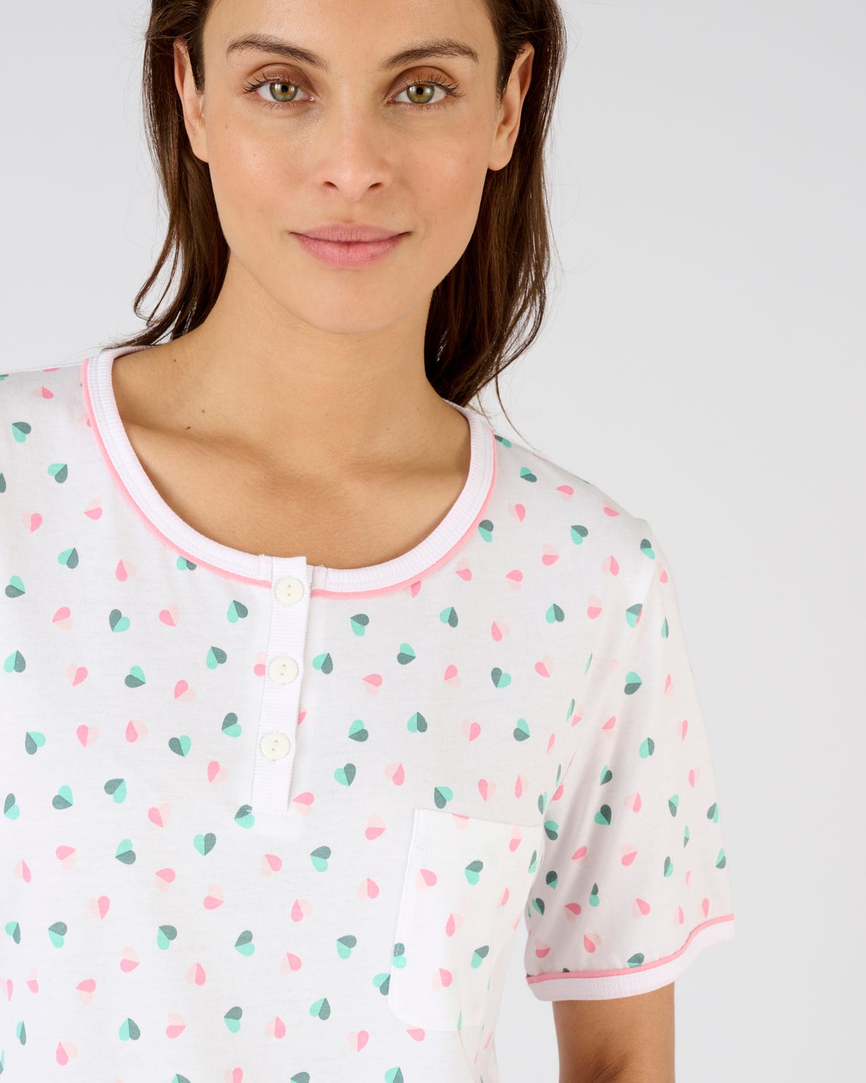 Chemise de nuit pur coton peigné